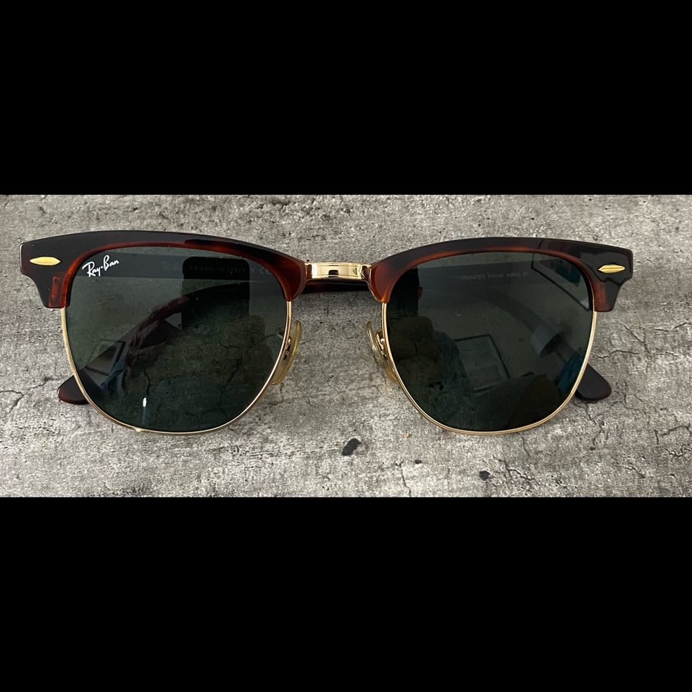 Like new, Ray-Ban “Clubman” sunglasses with case.  Only worn a few times.